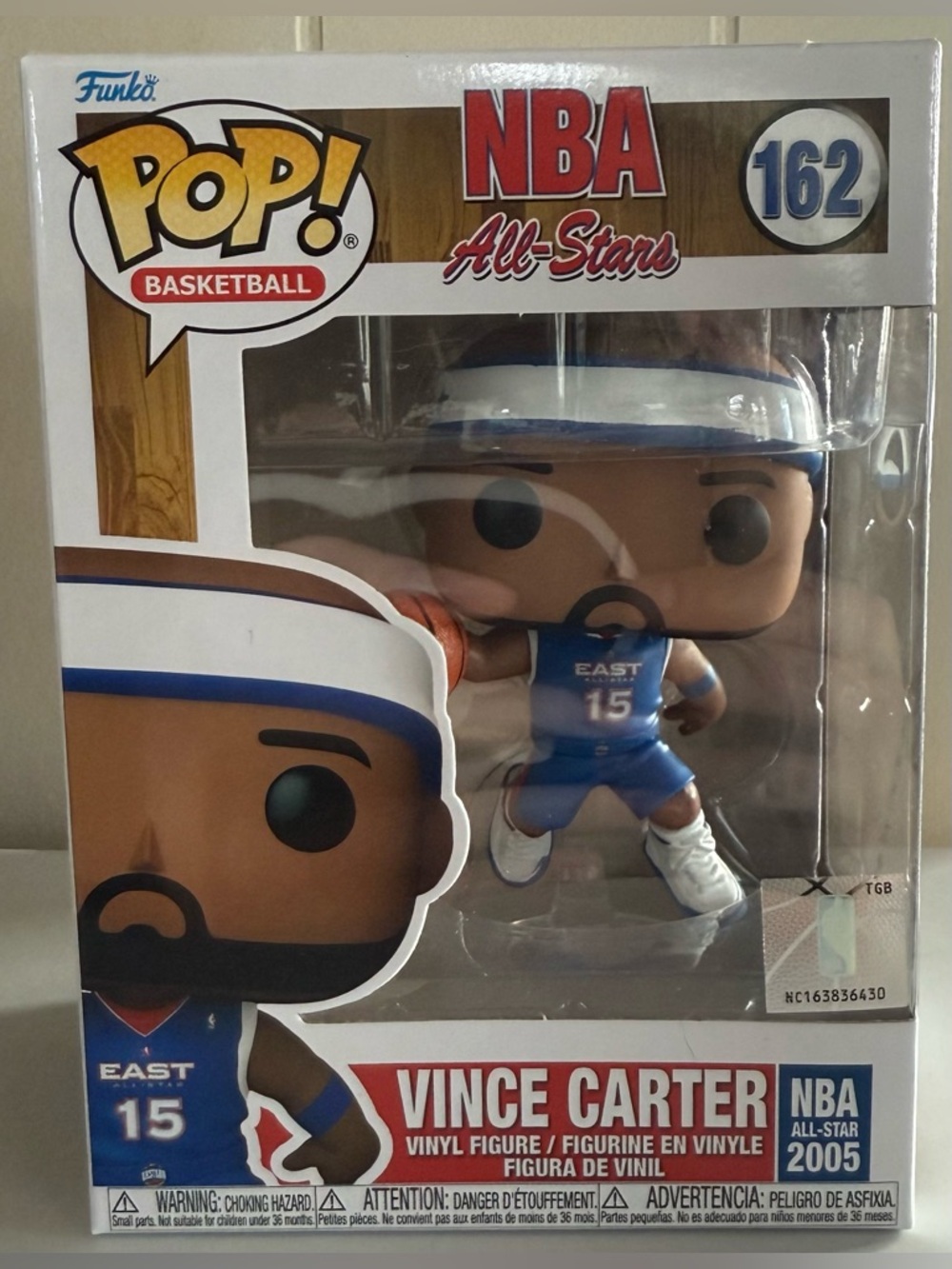 Funko Pop! NBA All-Stars Vince Carter Blue White Vinyl Figure #162